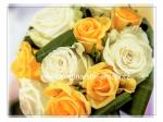 svatební kytice pro nevěstu z bílých a žlutých růží