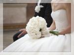 svatební kytice a korsáž - bílé hortenzie